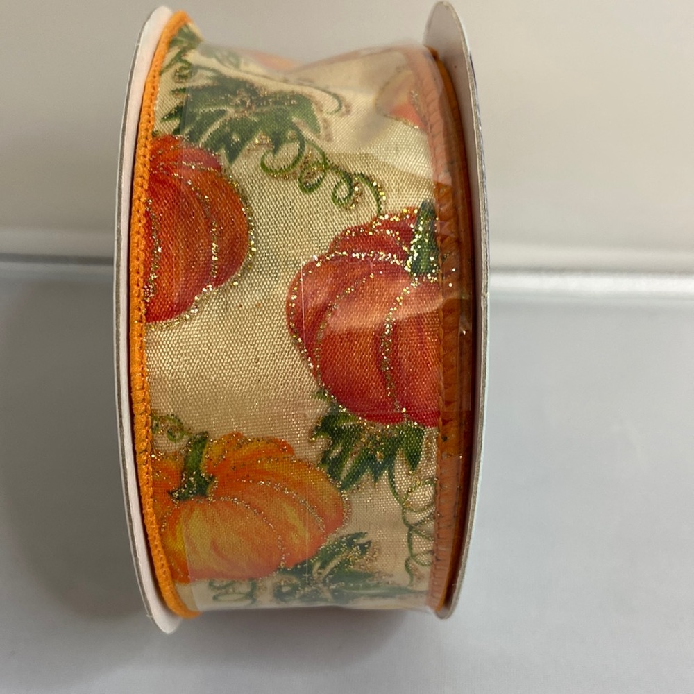 10 Yards of Expressions Fall Wired Ribbon